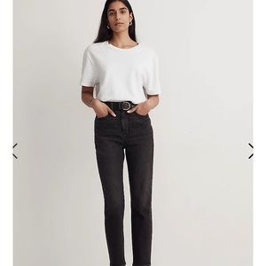 NWT madewell mom jeans Hillsboro wash black